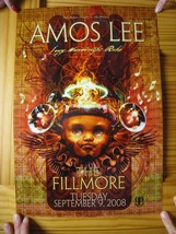 Amos Lee Poster Fillmore Lucy Wainwright Roche Sept 9 2008 - £70.63 GBP