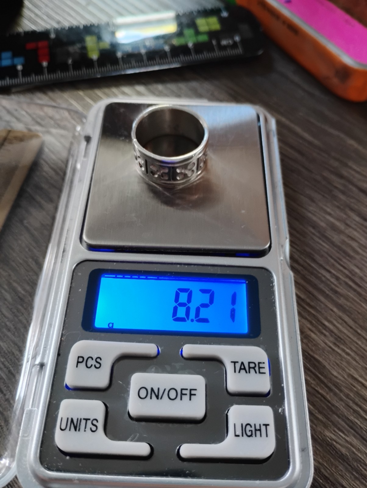 New Vintage Tactical Mexico 11 Mm Wide Band Ring SZ 9.25 Free Shipping Item image 3