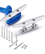 Boat Cleat Open Base 316 Stainless Steel 4 Inch, 2 pcs. Dock Mooring wit... - $23.01