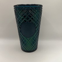 Starbucks 2021 Grande Diamond Jeweled Emerald Green 16oz Tumbler Cold Cup - $9.74