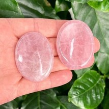 Rose Quartz Crystal Palm Worry Stone Anxiety Stress Relief Smooth Polish... - £14.38 GBP