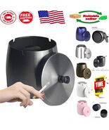 XL Retro Stainless Steel Outdoor Ashtray with Lid - Windproof &amp; Smokeless - $627.56 MXN