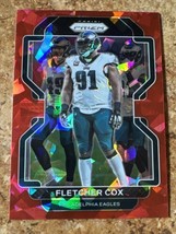 Fletcher Cox 2021 Panini Prizm #223 Red Cracked Ice Parallel Eagles - £1.58 GBP