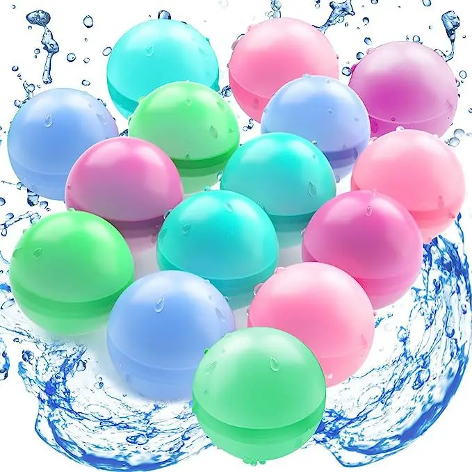 Reusable Water Balloons Refillable Summer Water Toys Balloons Soft Silico - $15.92+