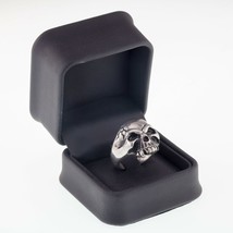 Men&#39;s Biker Skull Sterling Silver Ring Size 10 - £71.56 GBP