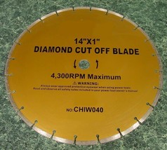 14&quot; DIAMOND CUT OFF SAW BLADE 7/8 &amp; 1&quot; Arbor Masonry Marble Slate Brick ... - $34.99