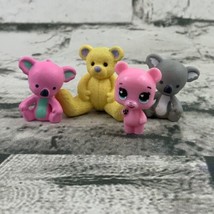 Toy Lot Small Pink Bears Koalas Figures Cute Grab Bag Lot Of 4 - £6.32 GBP