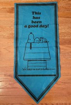 Vintage 1965 Blue Snoopy Woodstock Peanuts Felt Pennant This Has Been A Good Day - £157.08 GBP