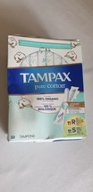 Tampax Tampons Pure 100% Organic Cotton Core Regular And Super Absorbency 22 Ct - £5.76 GBP