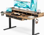 63X30 Inches Standing Desk With Drawers,Adjustable Height Desk With 4 Pu... - $722.99