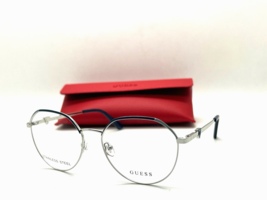 New Authentic Guess GU2866 010 SILVER/BLUE 55-16-140MM Eyeglasses Frame - $33.92