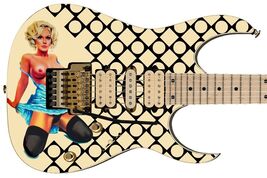 Guitar/Bass Skin Axe Wrap Iconic 80's Metal Rock Cantrell Blue Dress GS1124 - $34.60+