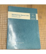 Vintage Mercedes Benz Passenger Cars USA Maintenance Manual 1981-1982 Vo... - $22.05 CAD