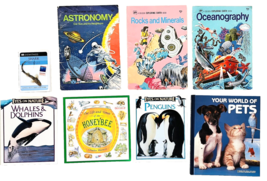 8  Sience Oriented Books for Kids Some Vintage Pets Whales Bees Sharks &amp; More - £15.42 GBP