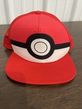 Pokemon Pokeball Youth Kids Snapback Hat Cap 2021 Nintendo Red - £7.48 GBP