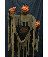 Life Size Halloween Props Hanging Pumpkin Scare Crow Light up Eyes and S... - $67.90 CAD