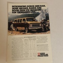 Dodge Mini Ram Print Ad Advertisement 1981 pa10 - $7.91