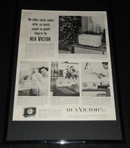 1955 RCA Victor Clock Radio Framed ORIGINAL 11x17 Advertising Display  - £46.92 GBP