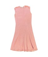 Vintage St. John Knits 1960s 70s Mod Pink Fitted Fit N&#39; Flare Back Zip M... - £122.36 GBP