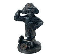 Michael Ricker Pewter figurine signed Clown Circus Carnival dumbbell str... - $29.65