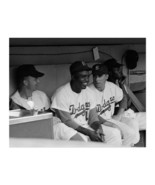 1953 Jackie Robinson &amp; Pee Wee Reese Sitting on Bench in the Dugout Phot... - £13.36 GBP+