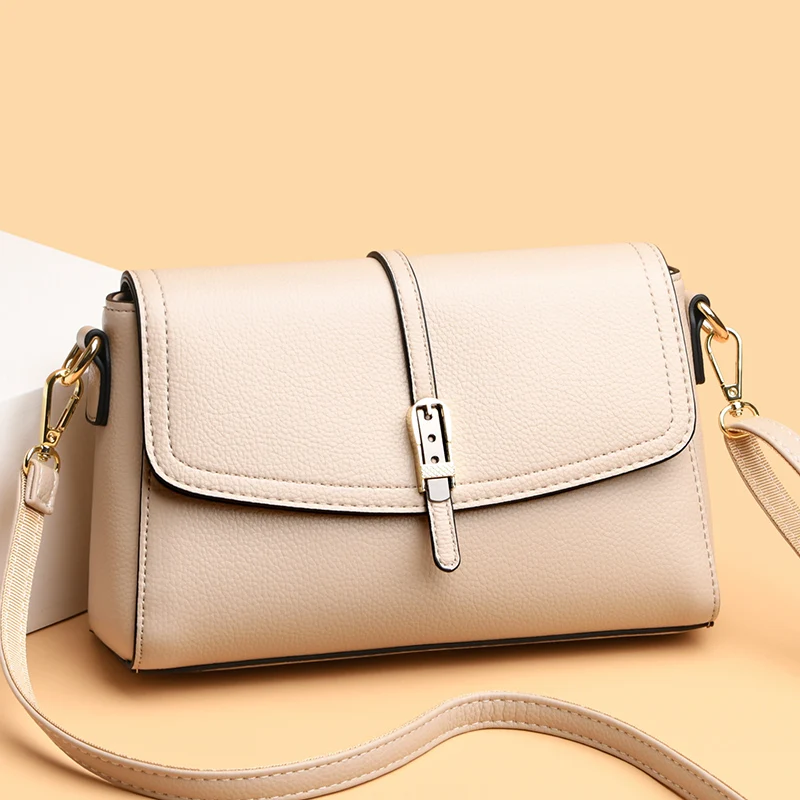 High Quality Soft Leather Handbag Women Luxury Purses Female Bag Designer Brand  - £56.82 GBP