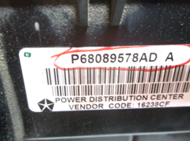 13-14 DODGE RAM 1500 POWER DISTRIBUTION CENTER/FUSE/RELAY/BOX image 3