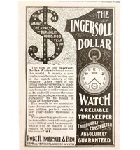 Ingersoll Dollar Pocket Watch 1899 Advertisement Victorian New York City E85B - $19.99