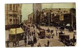 Market Street in San Francisco California Postcard Undivided Back  - £9.33 GBP