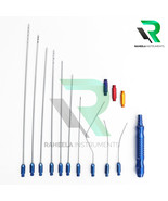 Liposuction Cannula Set Of 10 Cannula With Handle And 3 Anaerobic Fat Tr... - $2,575.06 MXN