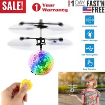 Rc Flying Ball Ufo Disco Infrared Induction Drone Helicopter Ball Toy Led Kids - £19.01 GBP