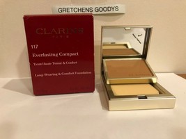 Clarins Everlasting Compact Long Wearing Foundation + #117 Hazelnut NIB ... - $15.43