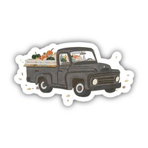 Pumpkins and Squash Truck Fall Vinyl Sticker  - €3,45 EUR