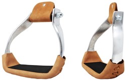 Horse Saddle Stirrups Western Saddle Aluminium Twisted Angled 51184 - $39.59