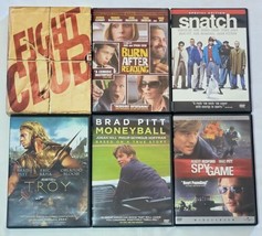 Fight Club, Snatch, Troy, Moneyball, Spy Game &amp; Burn After Reading DVD Lot  - £12.05 GBP