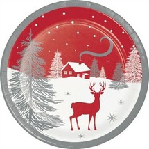 Winter Wonder 9 Inch Paper Plate 8 Pack Christmas Winter Party Decoration - £8.78 GBP