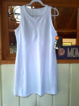 Hind Women&#39;s A Line White Tennis Golf Scoop Neck Sleeveless Dress NWT Sz M - £30.97 GBP
