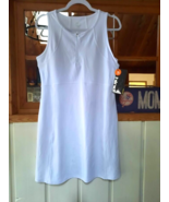 Hind Women&#39;s A Line White Tennis Golf Scoop Neck Sleeveless Dress NWT Sz M - £31.29 GBP