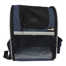 Pecute Dog Cat Backpack Heather Navy Airline Approved Pet Carrier Padded... - $27.73