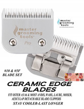 Pro Edge Ceramic 10&5F(5FC)Blade*Fit Oster A6 A5,Andis Agc,Wahl KM5 KM10 Clipper - $58.49