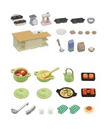 Two Sylvanian Families Sets - Island Kitchen and Cooking Sets - £24.07 GBP