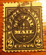 1911 postal savings black 2 cent stamp #O121 - £7.80 GBP