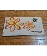 Longaberger Canvas Floral Checkbook Cover With Bee Embroidered Euc - $17.53 CAD