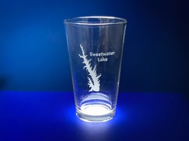 Sweetwater Lake Indiana - Lake Life Gift - Laser engraved pint glass - £9.43 GBP