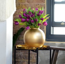 Walbrook Gold Vase Gold Flower Vase - Decorative Vase, Gold Centerpieces For - £45.68 GBP