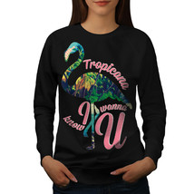 Wellcoda Tropic Jungle Cool Womens Sweatshirt, Paradise Casual Pullover Jumper - £22.77 GBP+