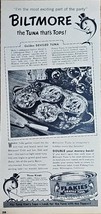 BILTMORE-TUNA THAT TOPS! 1946 Vintage Print Ad - White,Black,Flakies Lab... - £7.83 GBP