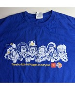McDonalds Kerwin Frost Mcnuggets Crew 2023 Employee T Shirt Large Blue U... - $19.80
