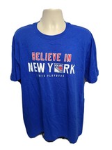 2013 NY Rangers Believe in New York Playoffs Adult Blue XL TShirt - £11.63 GBP