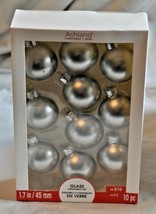Glass Christmas Bulbs - Holiday Ornaments - 10 Pack 1.7&quot; Balls Silver New! - €13,11 EUR
